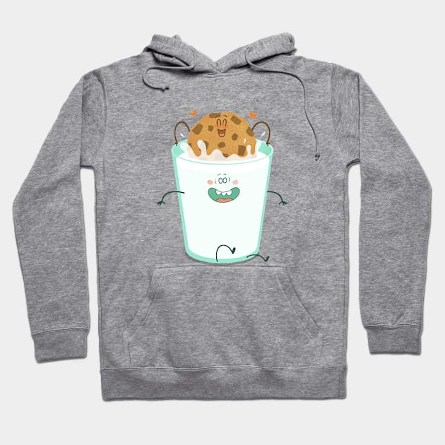 Cookie and Milk in Love Hoodie by Queenmob